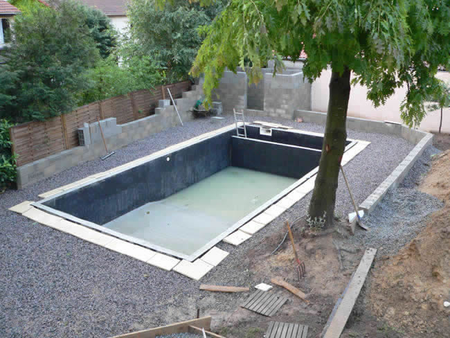 la structure du kit piscine SolidPOOL est finie